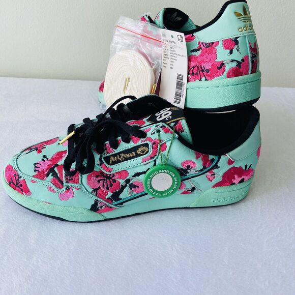 Adidas Continental 80 ARIZONA GREEN TEA FU7788 2019 Size 9 Rare Cherry Blossom - Picture 10 of 16